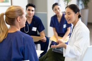 Healthcare team discussion