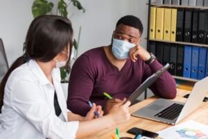 Healthcare consultation discussion