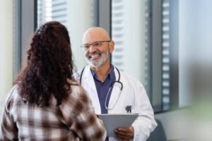 Doctor patient discussion