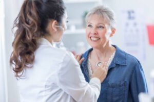 Doctor examining patient
